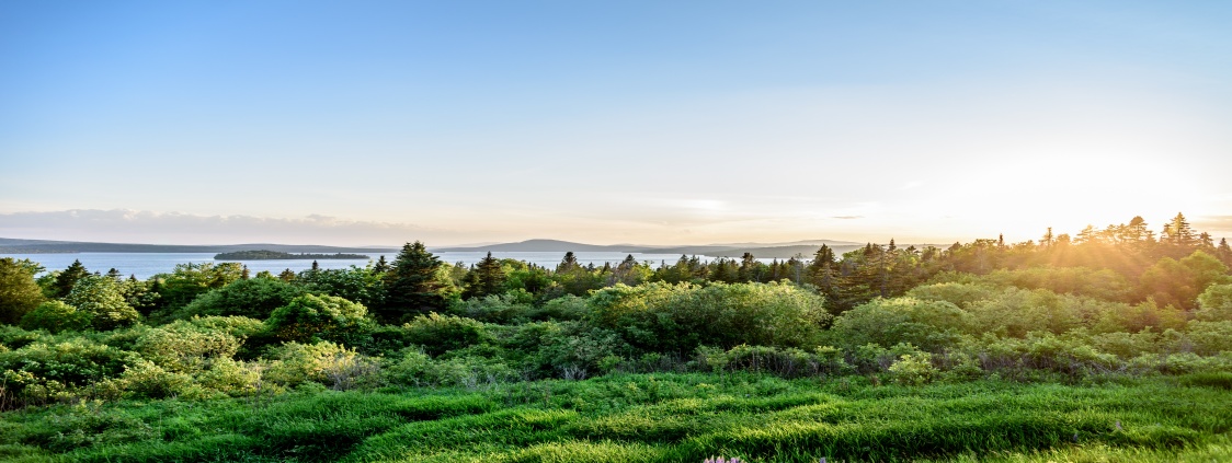 A Panoramic View of the Landscape View of Rangeley Maine in the Center of the Rangeley Lakes Region